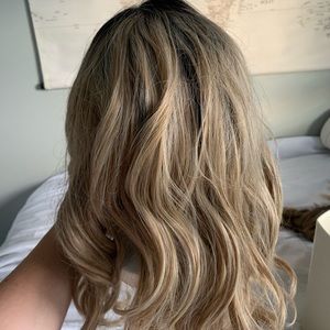 Blonde Curled Synthetic Wig